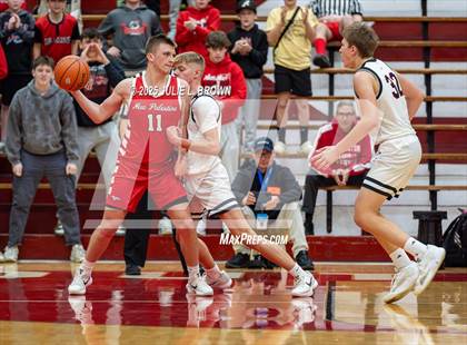 Thumbnail 1 in New Palestine vs. Brownstown Central (IHSAA 2A Southport Semi-state semi-final) photogallery.