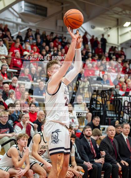 Thumbnail 3 in New Palestine vs. Brownstown Central (IHSAA 2A Southport Semi-state semi-final) photogallery.