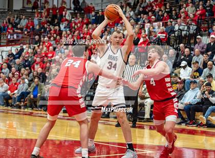 Thumbnail 1 in New Palestine vs. Brownstown Central (IHSAA 2A Southport Semi-state semi-final) photogallery.