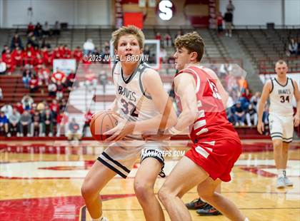 Thumbnail 2 in New Palestine vs. Brownstown Central (IHSAA 2A Southport Semi-state semi-final) photogallery.