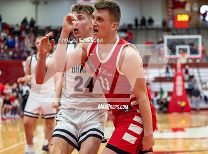Thumbnail 1 in New Palestine vs. Brownstown Central (IHSAA 2A Southport Semi-state semi-final) photogallery.