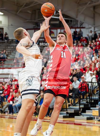 Thumbnail 2 in New Palestine vs. Brownstown Central (IHSAA 2A Southport Semi-state semi-final) photogallery.