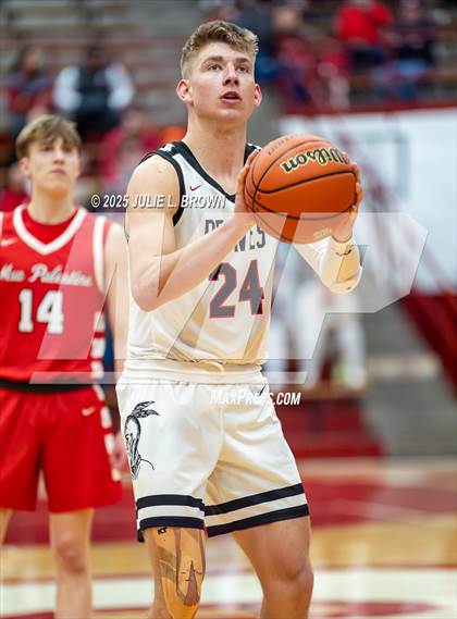 Thumbnail 2 in New Palestine vs. Brownstown Central (IHSAA 2A Southport Semi-state semi-final) photogallery.