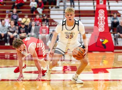 Thumbnail 2 in New Palestine vs. Brownstown Central (IHSAA 2A Southport Semi-state semi-final) photogallery.