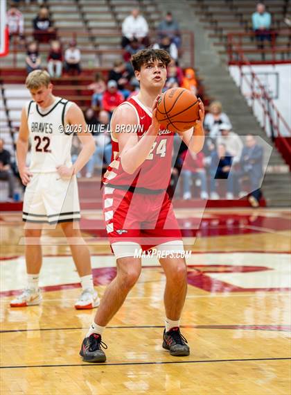 Thumbnail 2 in New Palestine vs. Brownstown Central (IHSAA 2A Southport Semi-state semi-final) photogallery.