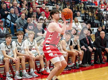 Thumbnail 3 in New Palestine vs. Brownstown Central (IHSAA 2A Southport Semi-state semi-final) photogallery.