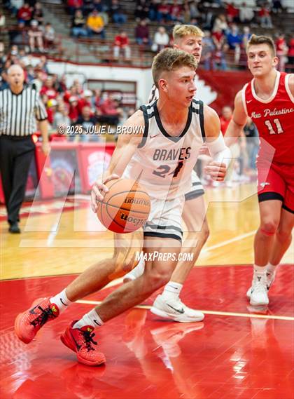 Thumbnail 2 in New Palestine vs. Brownstown Central (IHSAA 2A Southport Semi-state semi-final) photogallery.