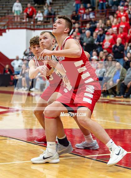 Thumbnail 2 in New Palestine vs. Brownstown Central (IHSAA 2A Southport Semi-state semi-final) photogallery.