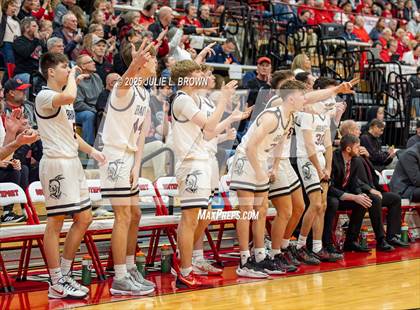 Thumbnail 1 in New Palestine vs. Brownstown Central (IHSAA 2A Southport Semi-state semi-final) photogallery.