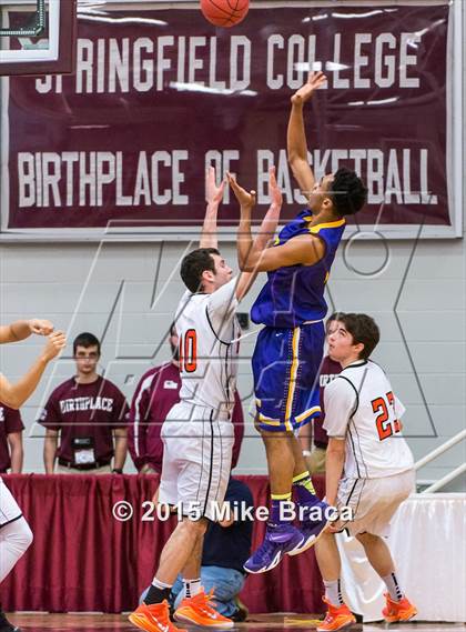 Thumbnail 2 in Newton North vs. Bishop Loughlin (Spalding HoopHall Classic) photogallery.