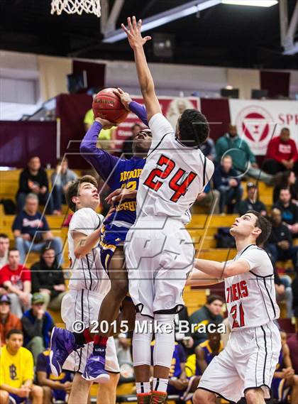 Thumbnail 1 in Newton North vs. Bishop Loughlin (Spalding HoopHall Classic) photogallery.
