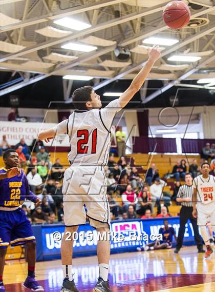 Thumbnail 3 in Newton North vs. Bishop Loughlin (Spalding HoopHall Classic) photogallery.