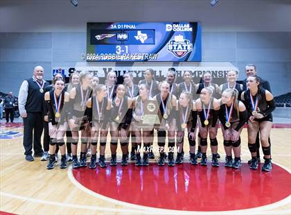 Thumbnail 1 in Goliad vs. Bushland (UIL 3A Volleyball Division 1 Final) photogallery.