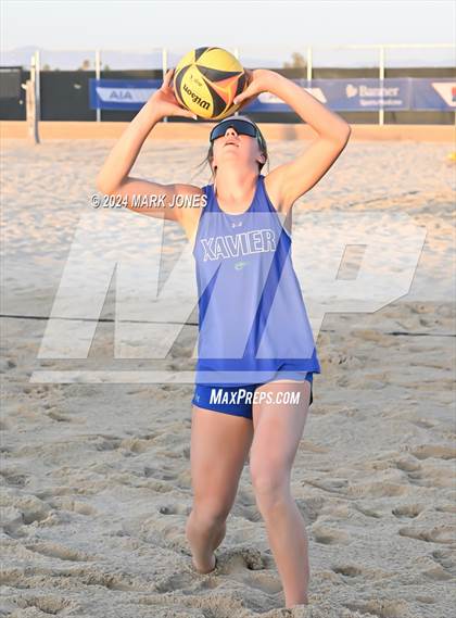 Thumbnail 3 in Xavier College Prep vs. Notre Dame Prep (AIA DI Pairs Finals) photogallery.