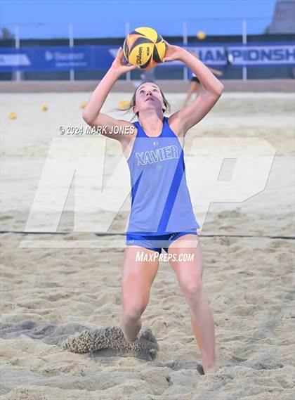 Thumbnail 3 in Xavier College Prep vs. Notre Dame Prep (AIA DI Pairs Finals) photogallery.