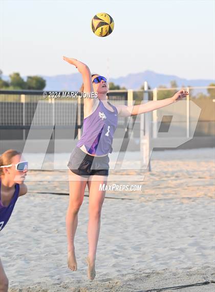 Thumbnail 3 in Xavier College Prep vs. Notre Dame Prep (AIA DI Pairs Finals) photogallery.