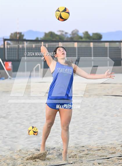 Thumbnail 3 in Xavier College Prep vs. Notre Dame Prep (AIA DI Pairs Finals) photogallery.