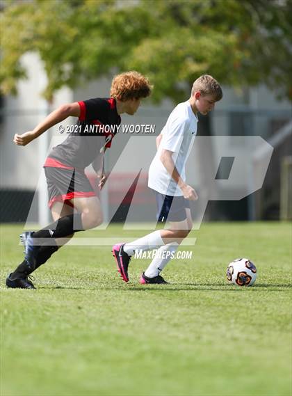Thumbnail 3 in Berean Baptist Academy vs  Freedom Christian Academy (BBA Soccer Jamboree) photogallery.