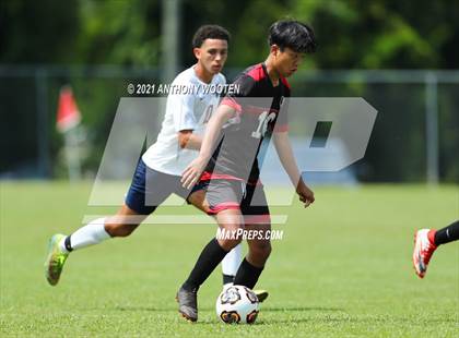 Thumbnail 2 in Berean Baptist Academy vs  Freedom Christian Academy (BBA Soccer Jamboree) photogallery.