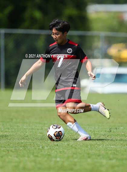 Thumbnail 2 in Berean Baptist Academy vs  Freedom Christian Academy (BBA Soccer Jamboree) photogallery.
