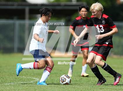 Thumbnail 3 in Berean Baptist Academy vs  Freedom Christian Academy (BBA Soccer Jamboree) photogallery.