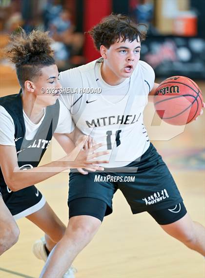 Thumbnail 3 in Excel Christian Academy vs Mitchell. (The Hoop Vibe Fall League) photogallery.