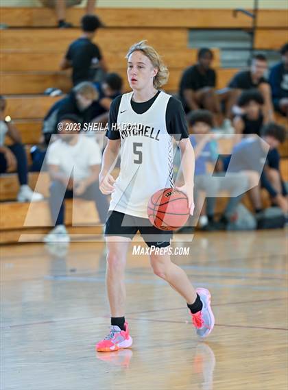 Thumbnail 1 in Excel Christian Academy vs Mitchell. (The Hoop Vibe Fall League) photogallery.