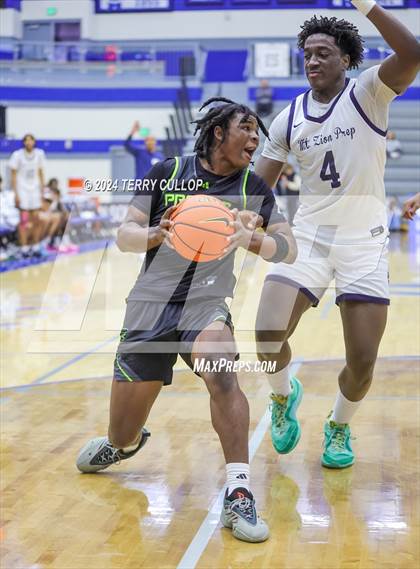 Thumbnail 3 in Mt. Zion Prep Academy vs. Prolific Prep of Napa Christian (5 for the Fight National Hoopfest) photogallery.