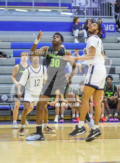 Thumbnail 2 in Mt. Zion Prep Academy vs. Prolific Prep of Napa Christian (5 for the Fight National Hoopfest) photogallery.