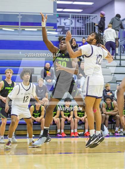 Thumbnail 1 in Mt. Zion Prep Academy vs. Prolific Prep of Napa Christian (5 for the Fight National Hoopfest) photogallery.