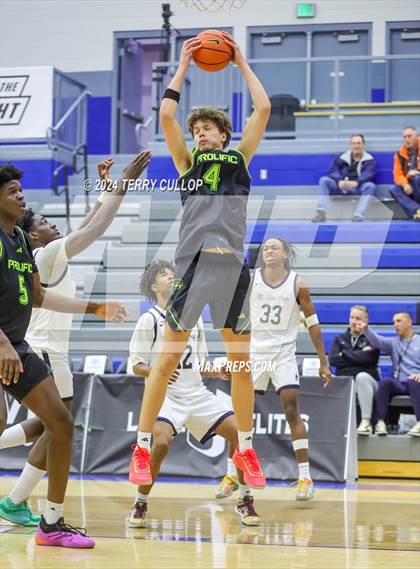Thumbnail 2 in Mt. Zion Prep Academy vs. Prolific Prep of Napa Christian (5 for the Fight National Hoopfest) photogallery.