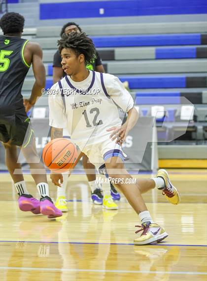 Thumbnail 2 in Mt. Zion Prep Academy vs. Prolific Prep of Napa Christian (5 for the Fight National Hoopfest) photogallery.