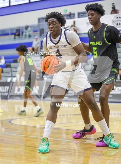 Thumbnail 3 in Mt. Zion Prep Academy vs. Prolific Prep of Napa Christian (5 for the Fight National Hoopfest) photogallery.