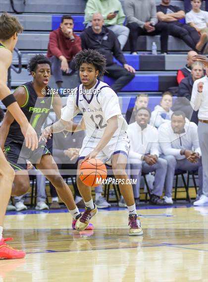 Thumbnail 2 in Mt. Zion Prep Academy vs. Prolific Prep of Napa Christian (5 for the Fight National Hoopfest) photogallery.
