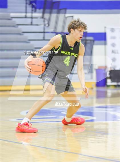 Thumbnail 3 in Mt. Zion Prep Academy vs. Prolific Prep of Napa Christian (5 for the Fight National Hoopfest) photogallery.