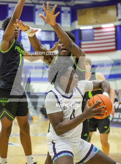 Thumbnail 2 in Mt. Zion Prep Academy vs. Prolific Prep of Napa Christian (5 for the Fight National Hoopfest) photogallery.
