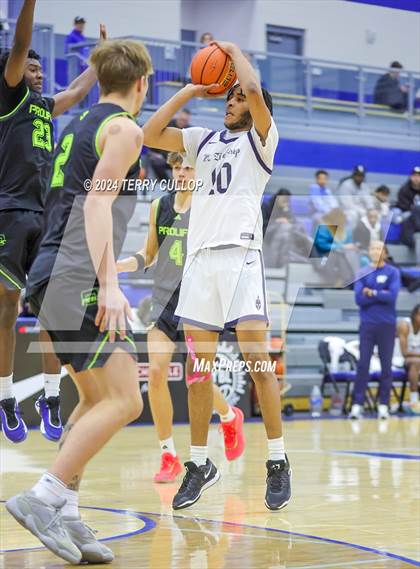 Thumbnail 1 in Mt. Zion Prep Academy vs. Prolific Prep of Napa Christian (5 for the Fight National Hoopfest) photogallery.