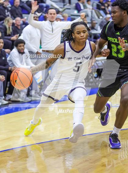 Thumbnail 2 in Mt. Zion Prep Academy vs. Prolific Prep of Napa Christian (5 for the Fight National Hoopfest) photogallery.