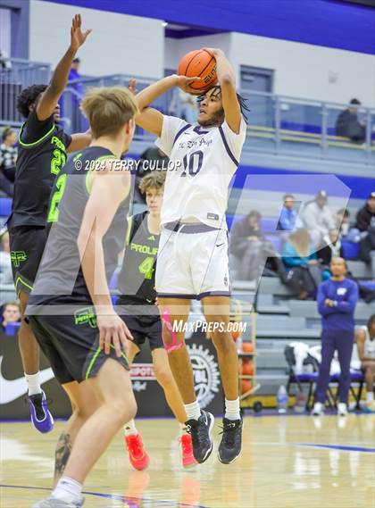 Thumbnail 2 in Mt. Zion Prep Academy vs. Prolific Prep of Napa Christian (5 for the Fight National Hoopfest) photogallery.