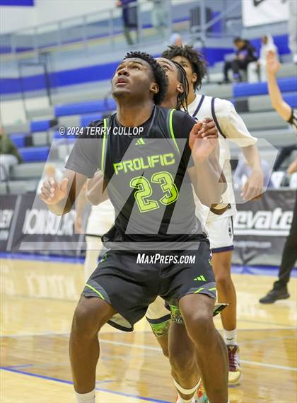 Thumbnail 2 in Mt. Zion Prep Academy vs. Prolific Prep of Napa Christian (5 for the Fight National Hoopfest) photogallery.