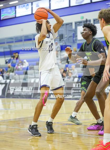 Thumbnail 3 in Mt. Zion Prep Academy vs. Prolific Prep of Napa Christian (5 for the Fight National Hoopfest) photogallery.