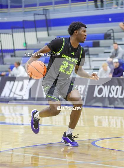 Thumbnail 1 in Mt. Zion Prep Academy vs. Prolific Prep of Napa Christian (5 for the Fight National Hoopfest) photogallery.