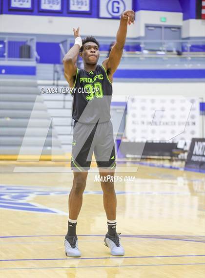Thumbnail 3 in Mt. Zion Prep Academy vs. Prolific Prep of Napa Christian (5 for the Fight National Hoopfest) photogallery.