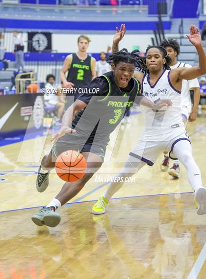 Thumbnail 1 in Mt. Zion Prep Academy vs. Prolific Prep of Napa Christian (5 for the Fight National Hoopfest) photogallery.