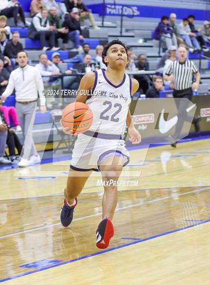 Thumbnail 3 in Mt. Zion Prep Academy vs. Prolific Prep of Napa Christian (5 for the Fight National Hoopfest) photogallery.