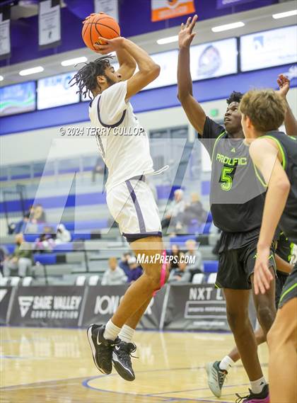 Thumbnail 1 in Mt. Zion Prep Academy vs. Prolific Prep of Napa Christian (5 for the Fight National Hoopfest) photogallery.