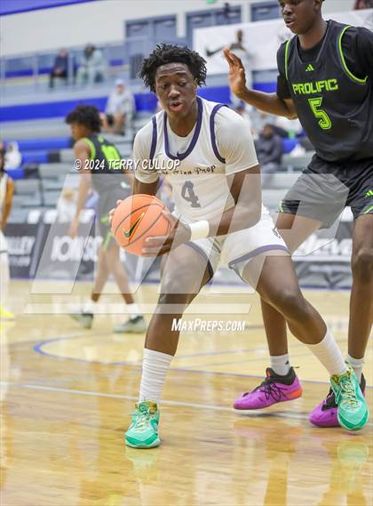 Thumbnail 1 in Mt. Zion Prep Academy vs. Prolific Prep of Napa Christian (5 for the Fight National Hoopfest) photogallery.