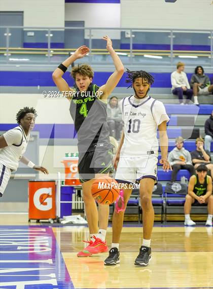 Thumbnail 3 in Mt. Zion Prep Academy vs. Prolific Prep of Napa Christian (5 for the Fight National Hoopfest) photogallery.