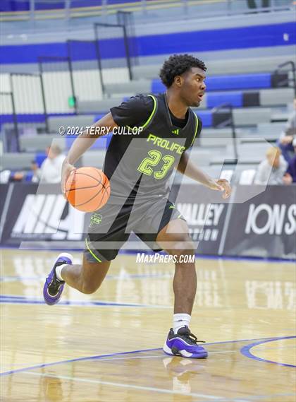 Thumbnail 3 in Mt. Zion Prep Academy vs. Prolific Prep of Napa Christian (5 for the Fight National Hoopfest) photogallery.
