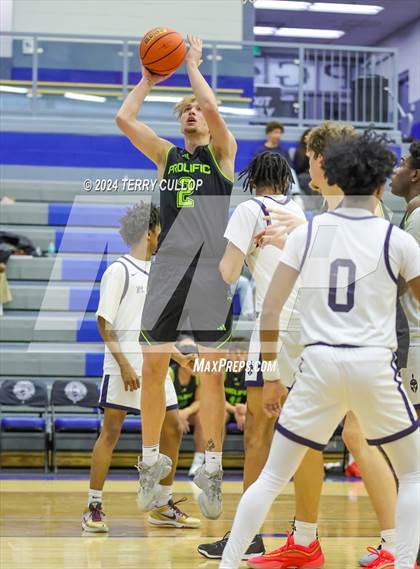 Thumbnail 3 in Mt. Zion Prep Academy vs. Prolific Prep of Napa Christian (5 for the Fight National Hoopfest) photogallery.
